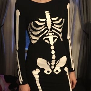 Skeleton bodycon dress